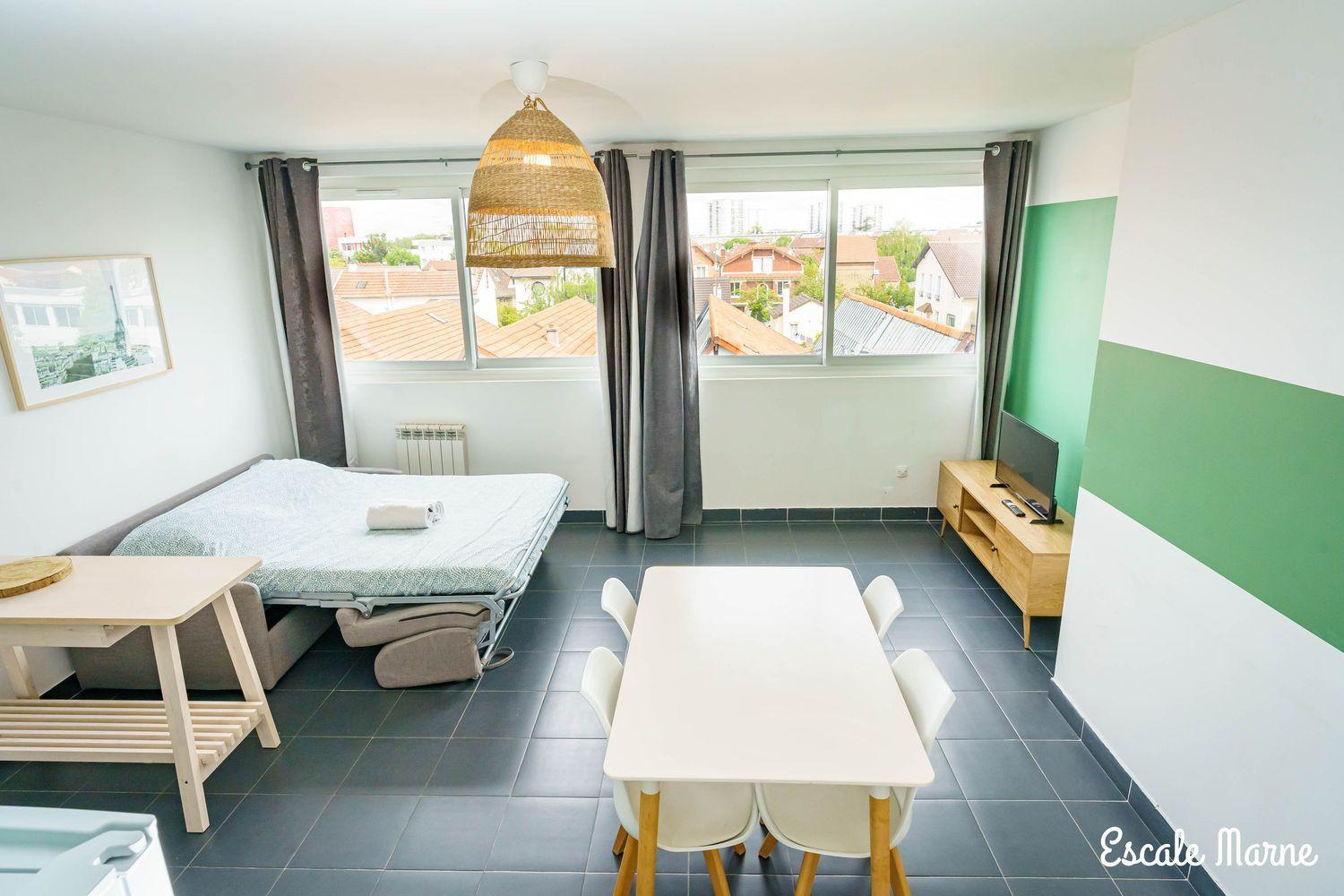 Escale-Marne Fr - 202 - Free Parking - Free Luggage Storage - All Equipped - Linen Included - Washing Machine - 10Mn Walk Metro 8 - Rer A - Panoramic View - From 1 To 14 Guests Maisons-Alfort Dış mekan fotoğraf