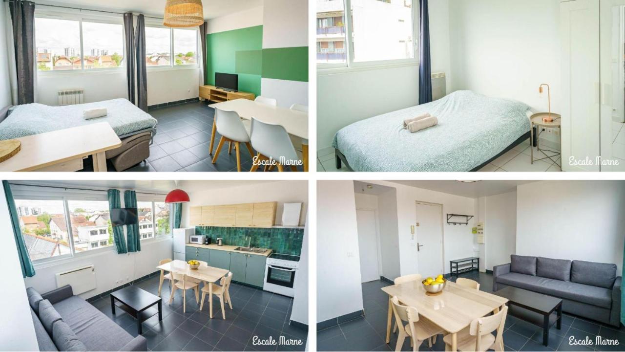 Escale-Marne Fr - 202 - Free Parking - Free Luggage Storage - All Equipped - Linen Included - Washing Machine - 10Mn Walk Metro 8 - Rer A - Panoramic View - From 1 To 14 Guests Maisons-Alfort Dış mekan fotoğraf