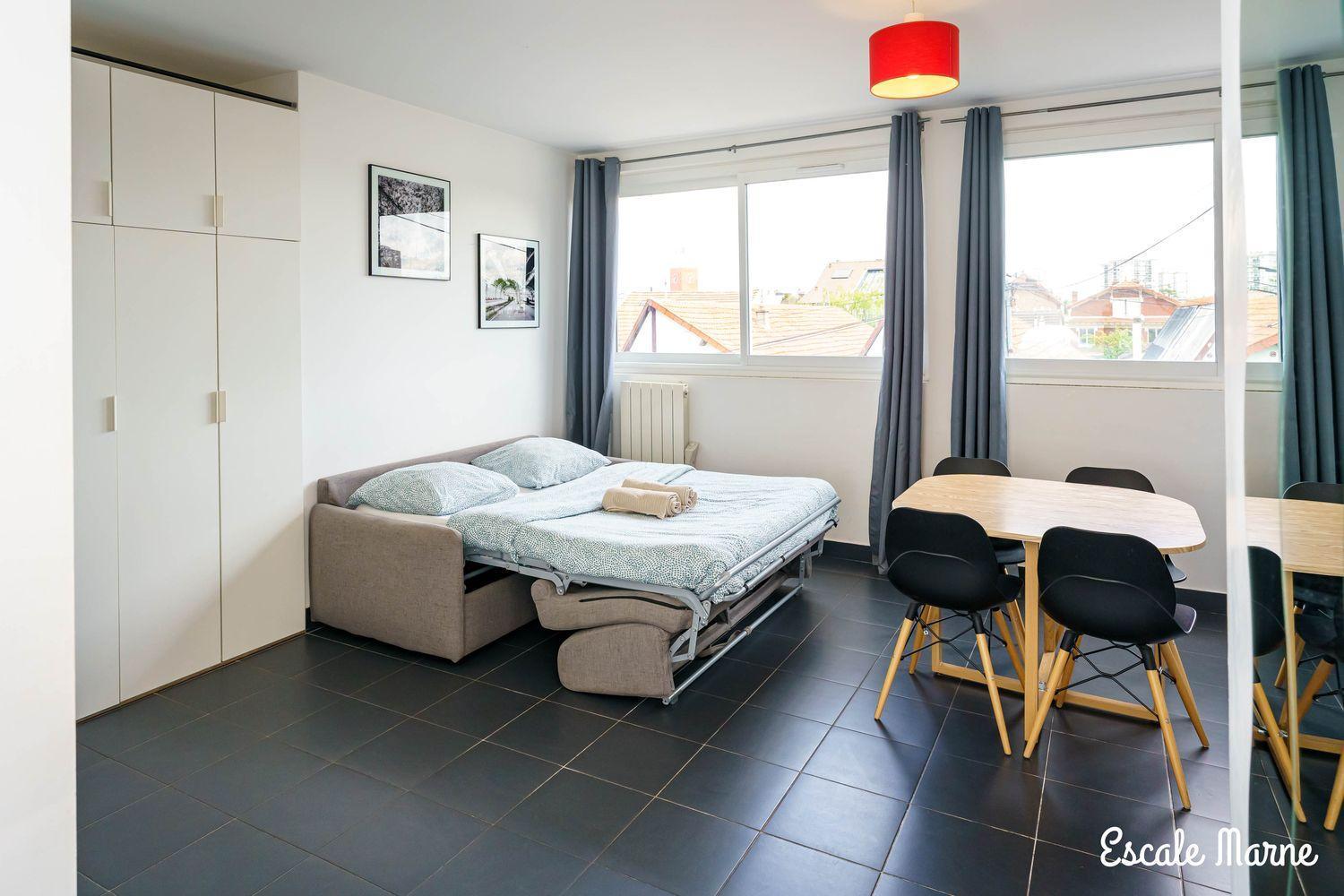 Escale-Marne Fr - 202 - Free Parking - Free Luggage Storage - All Equipped - Linen Included - Washing Machine - 10Mn Walk Metro 8 - Rer A - Panoramic View - From 1 To 14 Guests Maisons-Alfort Oda fotoğraf