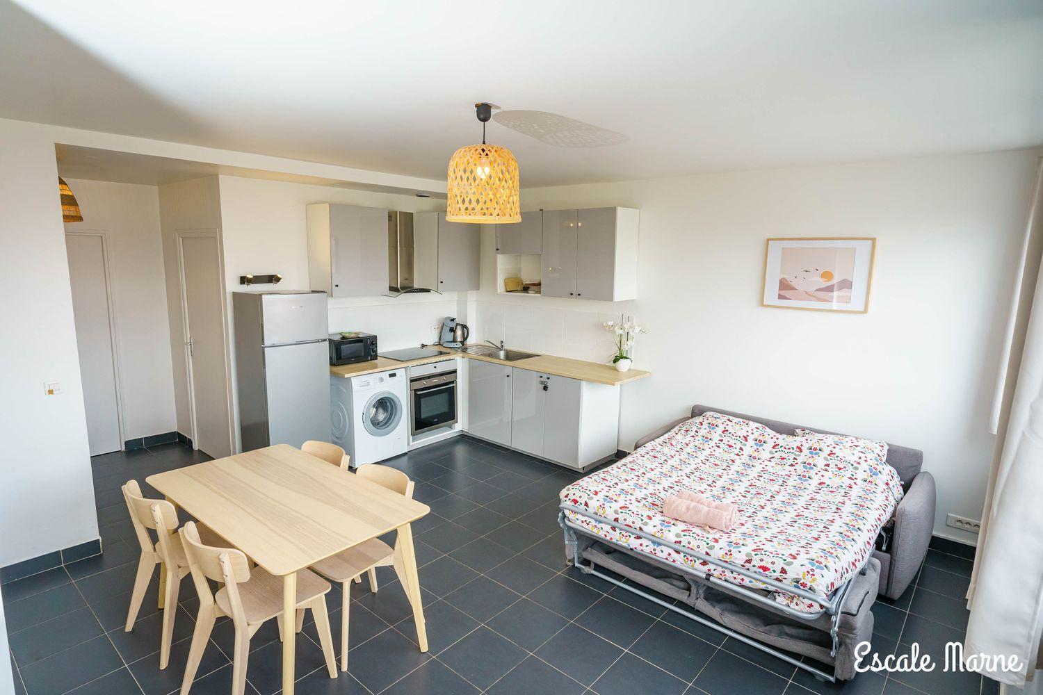 Escale-Marne Fr - 202 - Free Parking - Free Luggage Storage - All Equipped - Linen Included - Washing Machine - 10Mn Walk Metro 8 - Rer A - Panoramic View - From 1 To 14 Guests Maisons-Alfort Dış mekan fotoğraf